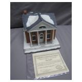 Hand-Painted Sculpture "The Bank" From Hawthorne