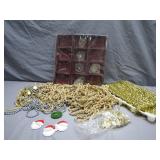 Holiday Decor and Bead Assortment Lot