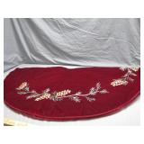 Embroidered Red Velvet Decorative Cover