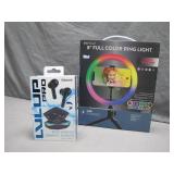 Vivitar Ring Light & Lvlup Wireless Earbuds
