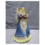 Ceramic Angel Figurine with Harp