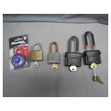 5 Assorted Padlocks
