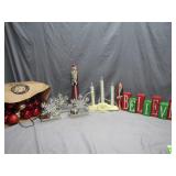 Festive Christmas Decor Lot With Santa And...
