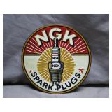 NGK Spark Plugs Metal Sign