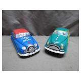 Pair of 2003 Schylling Tin Toy Cars