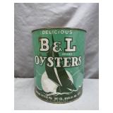 B&L Brand Oyster Can from Bivalve, MD