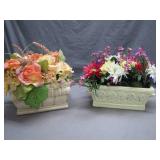 Floral Arrangements in Ceramic Planters