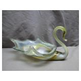 Murano-Style Glass Swan Bowl Sculpture