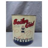 Sailor Girl Oyster Tin Can, Chicago