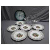 Eclectic Collection: Plates, Bowl, and Artwork