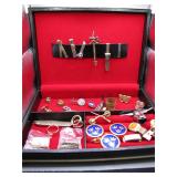 Case of Assorted Pins and Treasures