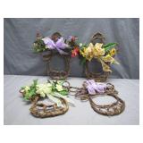 Four Decorative Wicker Angels