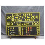 Lucky Seven Slot Machine Payout Board
