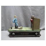 Cast Iron Mechanical Football Bank