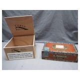 Two Empty Cigar Boxes
