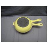 Le Creuset Yellow Enameled Cast Iron Pan Set