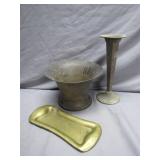 Three Brass and Metal Vessels