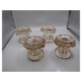 4 Antique Glass Drawer Knobs