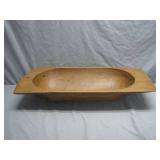Hand-Carved Wooden Dough Bowl