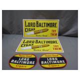 Lord Baltimore Cigar Advertising Signs