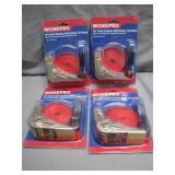 WorkPro Ratcheting Tie-Down Strap Set (4-Pack)
