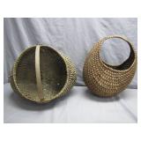 2 Handcrafted Woven Baskets