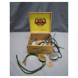 Cigar Box With Trinkets and Accessories