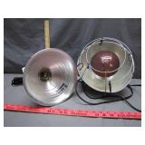 Functional Pair of Heat Lamps With Caged Design