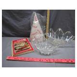 Popcorn Holders, Glass Bowls, and Cookbook Set