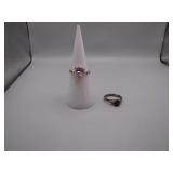 Sterling Silver Rings, Sizes 6 and 5