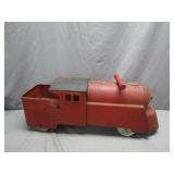 Antique Red Pressed Steel Toy Locomotive