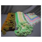3 Hand-Crocheted Shawls