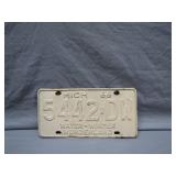 1966 Michigan License Plate