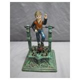 Mechanical Cast-Iron Boy Figurine Bank