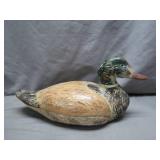 Hand Painted Ceramic Duck Decoy