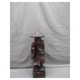 Hand-Carved Wooden Figurine of Bearded Elder