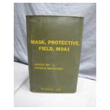 M9A1 Military Gas Mask Storage Tin