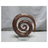 Captivating Spiral Glass Art Sculpture
