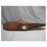 Propeller Shaped Wood Clock w/ New Haven Movement