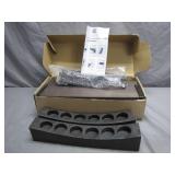 Wall-Mount Hair Dryer Rack with Components