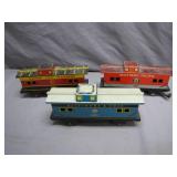 3 Mar Toys Tin Train Cabooses