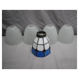 Frosted and Stained Glass Lamp Shades