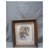 Framed Horse Portrait Painting