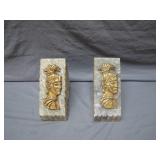 Marble Roman Soldier Bookends