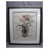 Framed Botanical Vase Artwork