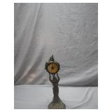 Art Nouveau Bronze Woman Clock Sculpture