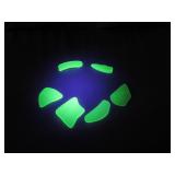 6 Pieces of Uranium Sea Glass
