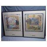Framed Nautical Map Prints