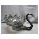 Glass Swan Bowl Centerpiece With Unique Shape