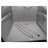 Stunning Set: Earrings and 2 Chains